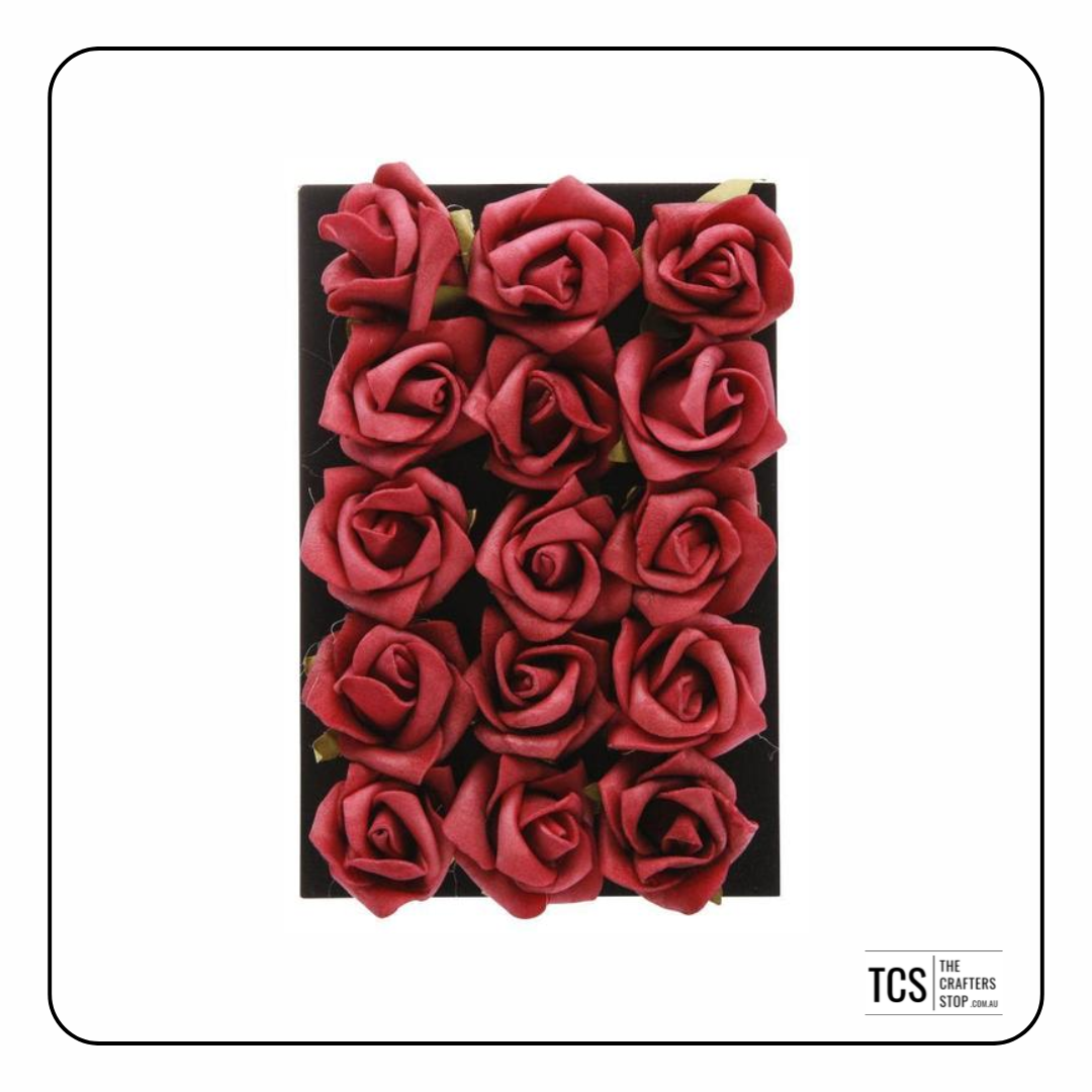 Blossoms Rose Flower Heads - 25mm