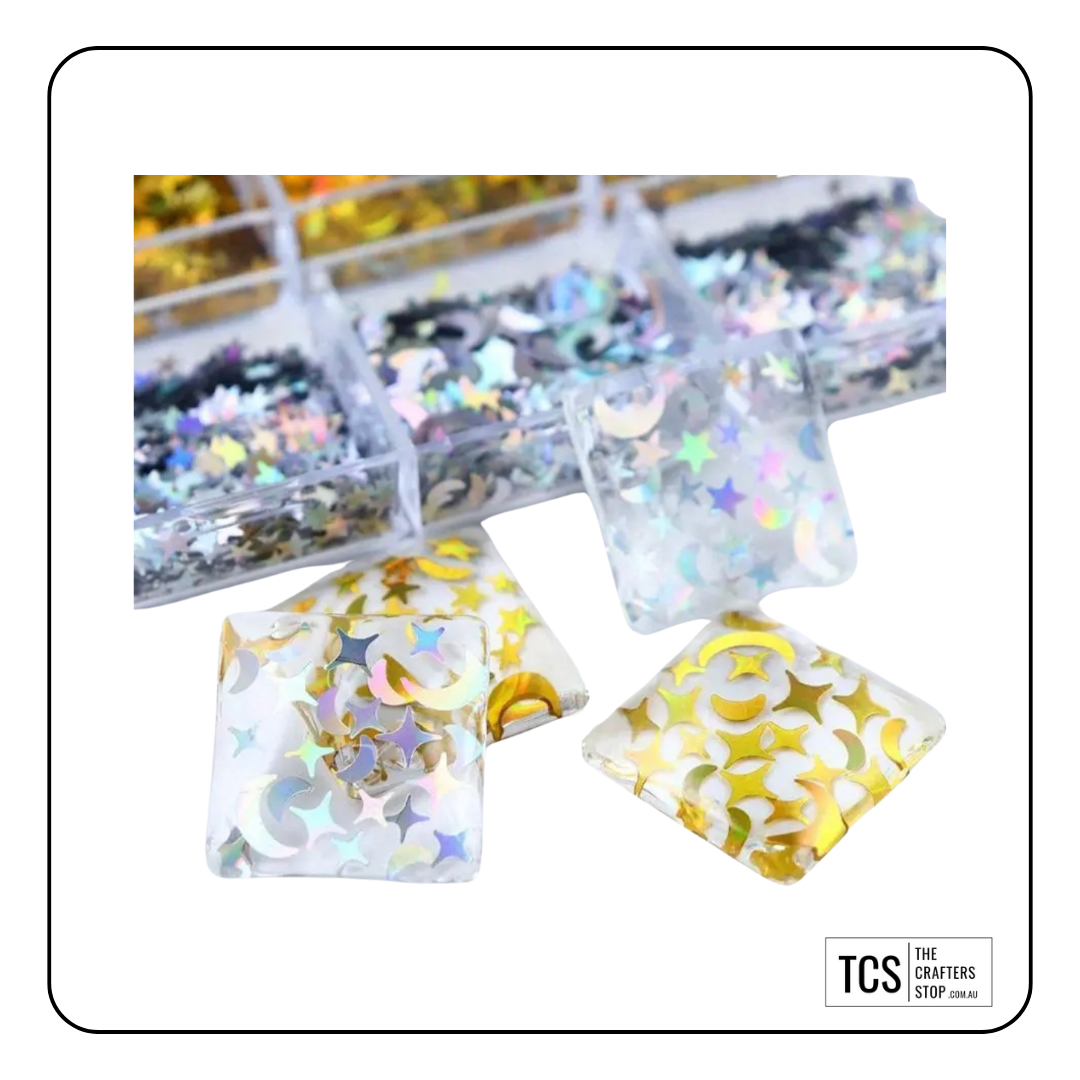 Silver/Gold Moon and Star Add-ins (Perfect for Resin)