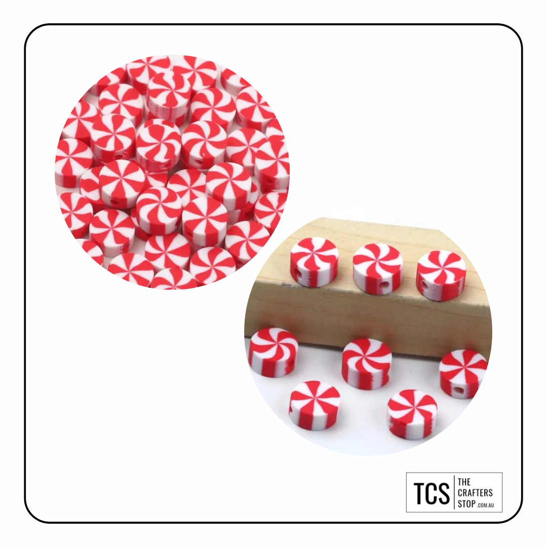 Candy Swirl Polymer Clay Beads - 3 Designs