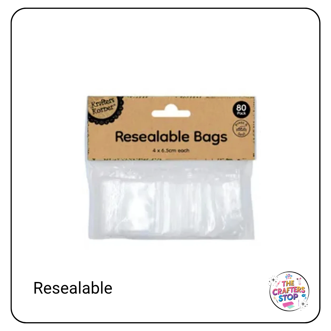 Resealable Zip Lock Bags (Many Sizes)