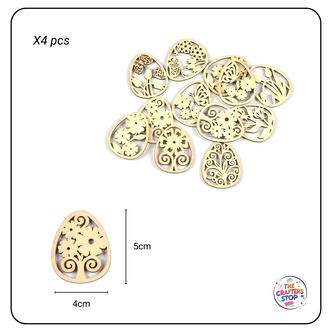 Wooden Easter Decorative Eggs