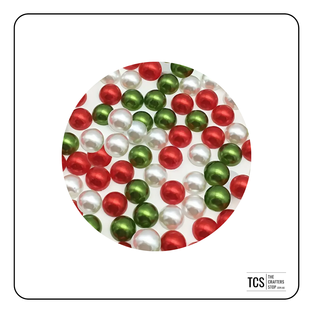 Christmas Coloured Pearl Beads