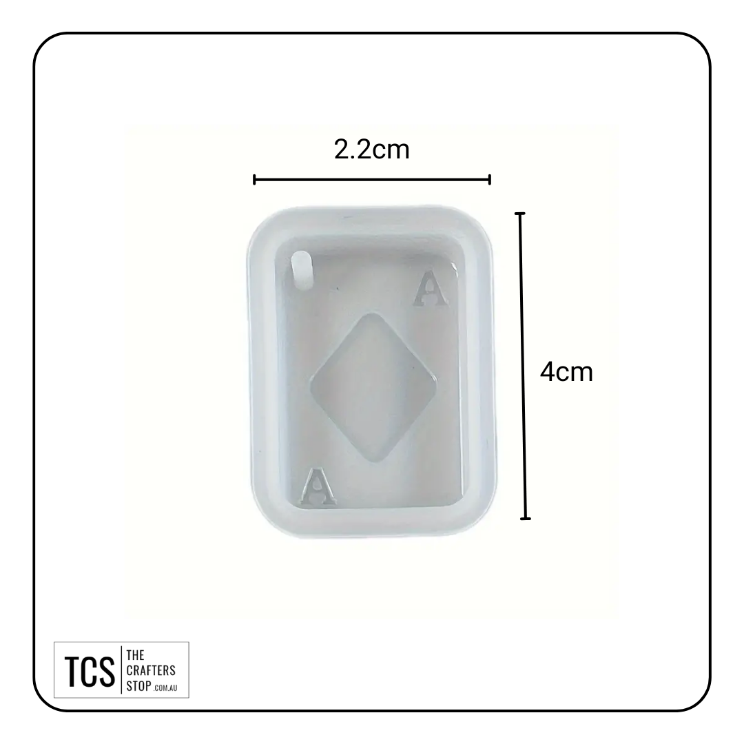 Resin Silicone ACE Playing Cards Keyring Mould