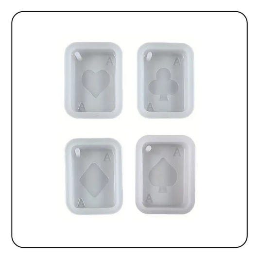 Resin Silicone ACE Playing Cards Keyring Mould