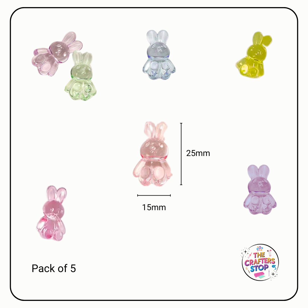 Acrylic Transparent Rabbit Beads - Perfect for DIY Pens