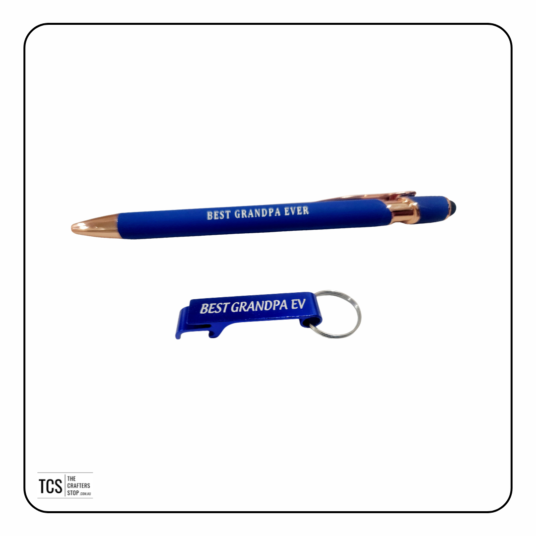 Engraved Father's Day Pens and Bottle Opener Sets