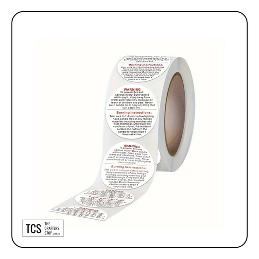 Candle Warning Business Stickers (2.5cm)