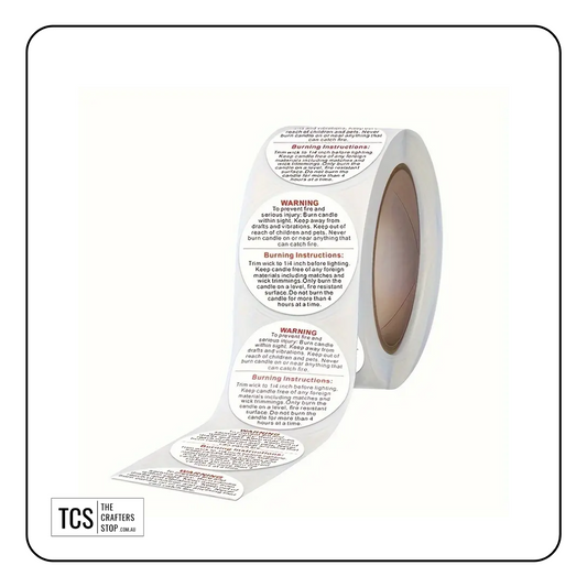 Candle Warning Business Sticker Roll (2.5cm)
