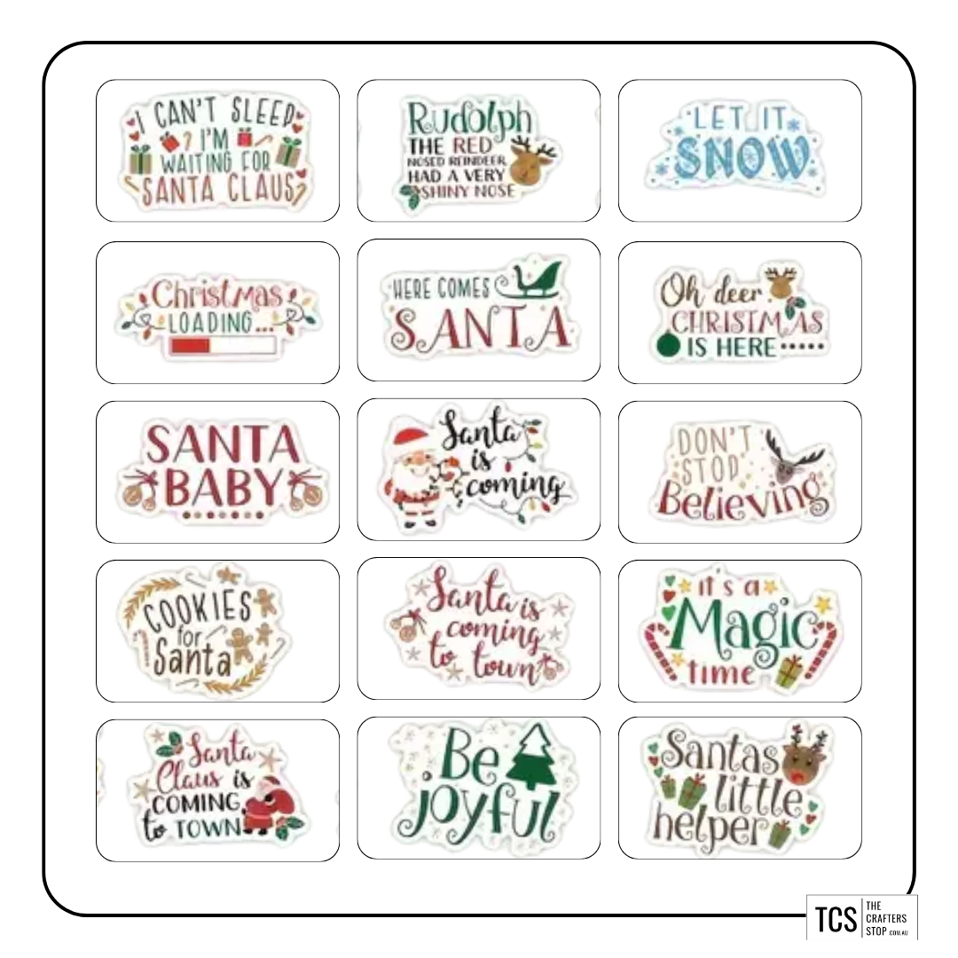 Christmas Words Scrapbooking Stickers