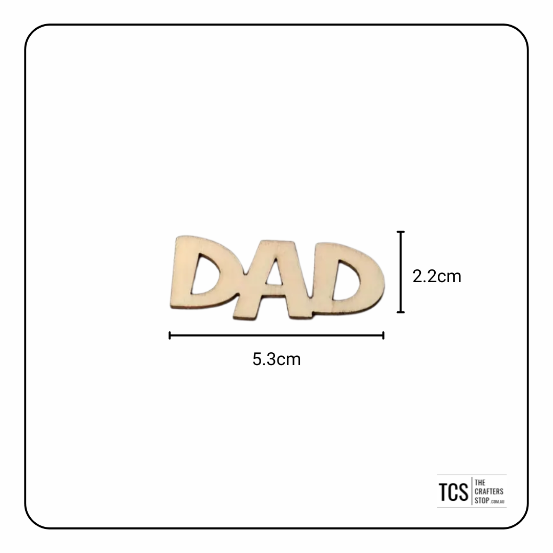 Wooden "DAD" Father's Day Shapes
