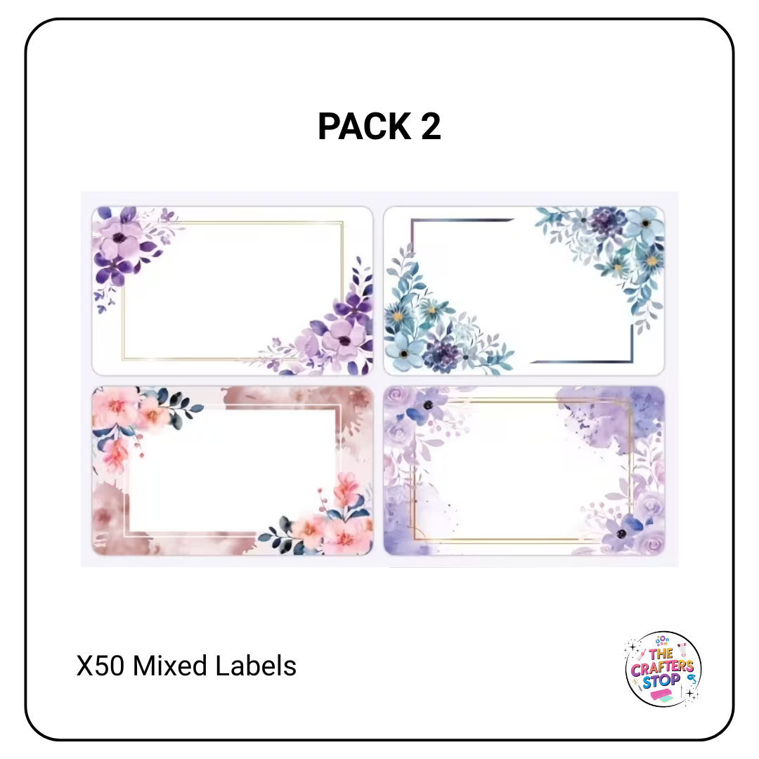 Decorative Floral Label Stickers