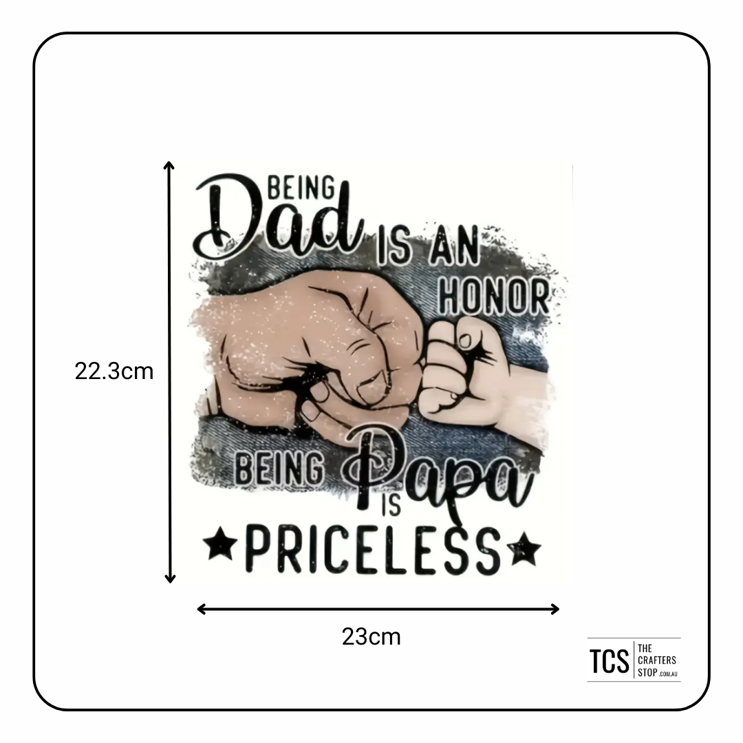 Fathers Day "Papa" DTF Iron On Transfers