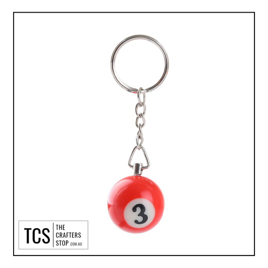 Eight Ball/Snooker Keyring (Fathers Day Gift)