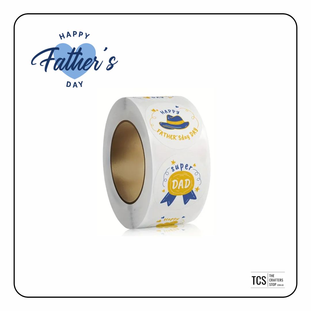 Happy Fathers Day Sealing or Business Stickers (2.5cm)