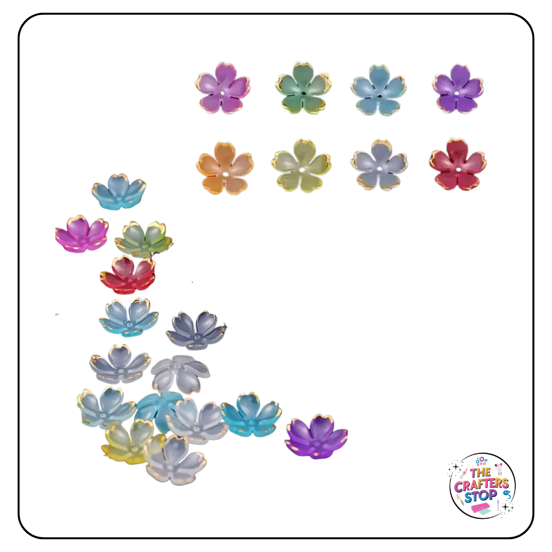 Colourful Flower Petal Spacer Beads