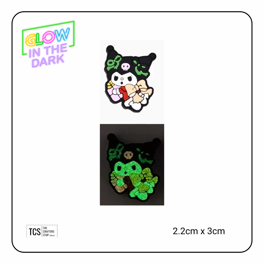 Glow in the Dark "Kuromi" Sanrio Focal Beads