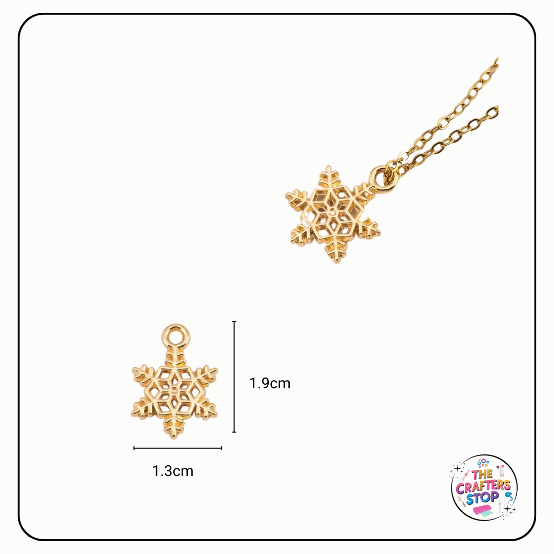 Gold Snowflake Charms