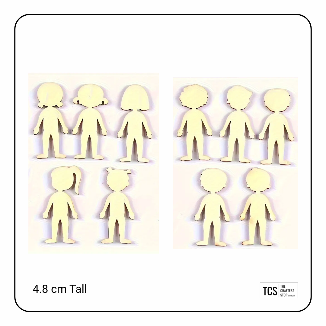 Wooden "Little People" Blanks (X10 Pack)