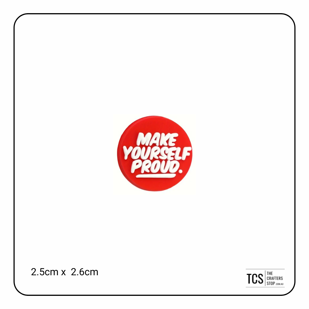 "Make Yourself Proud" Circle Focal Beads