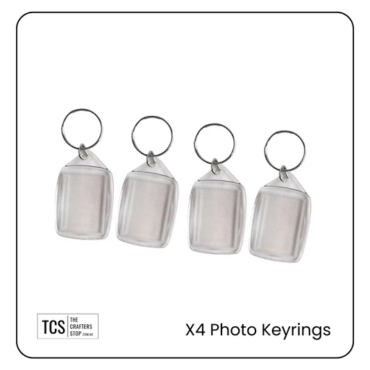 Acrylic Rectangle Photo Keyrings (X4 Pack)