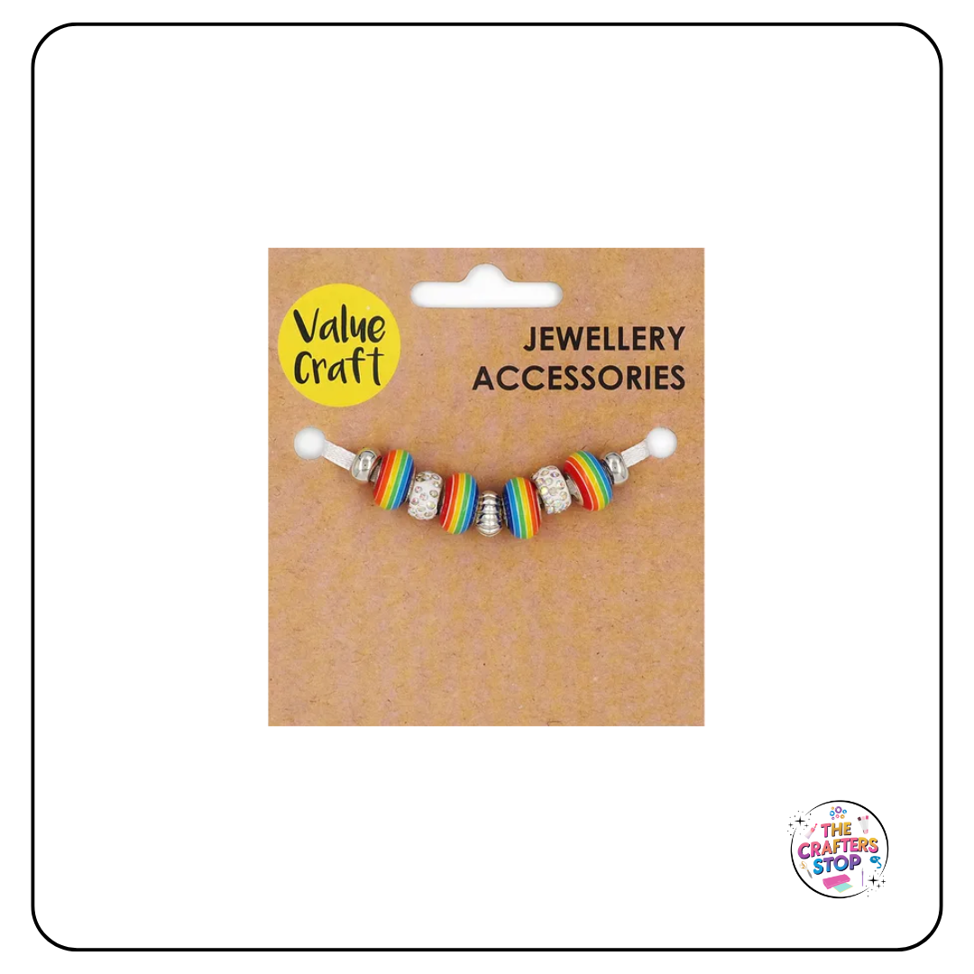 Rainbow Acrylic Decorative Beads