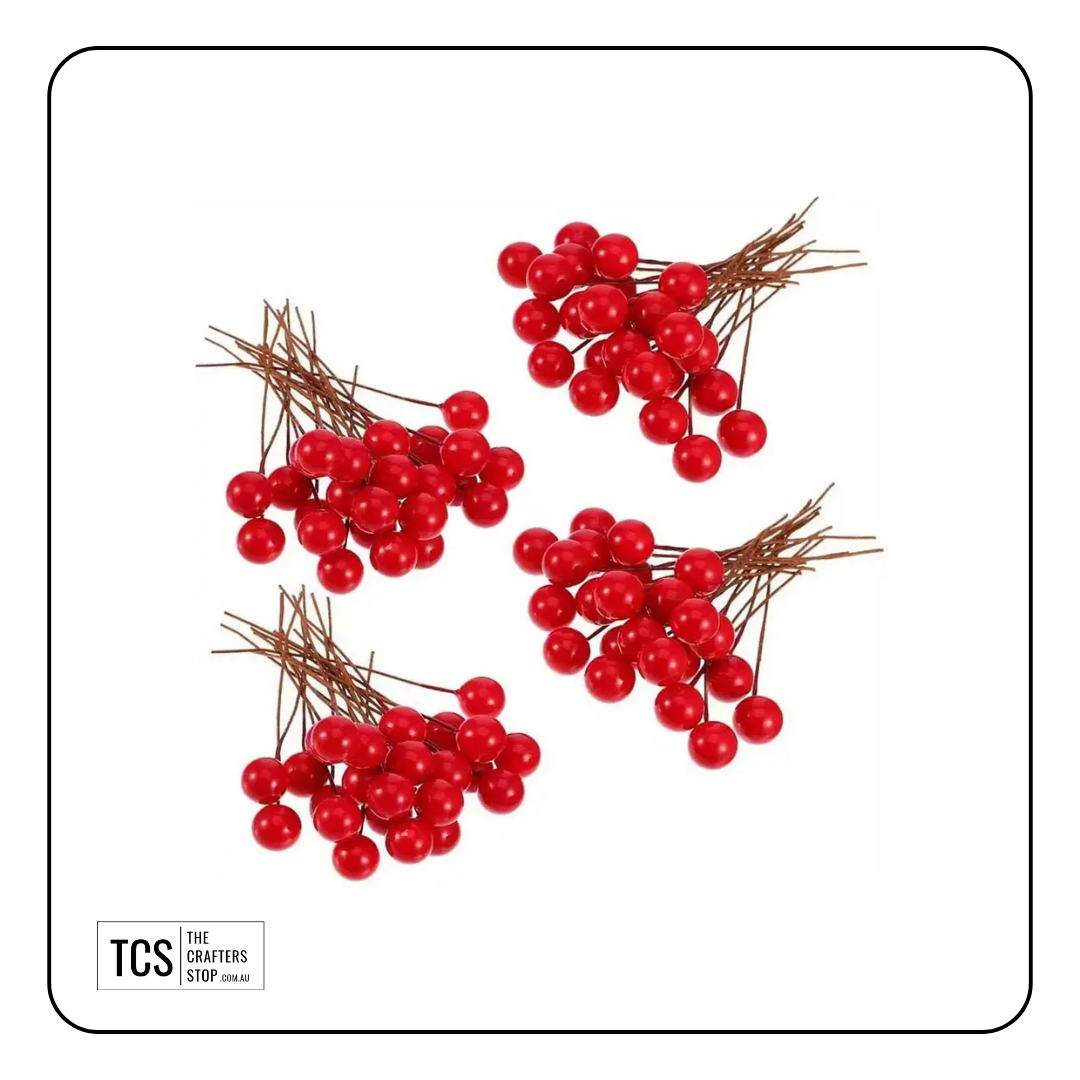 Christmas Faux Red Berries
