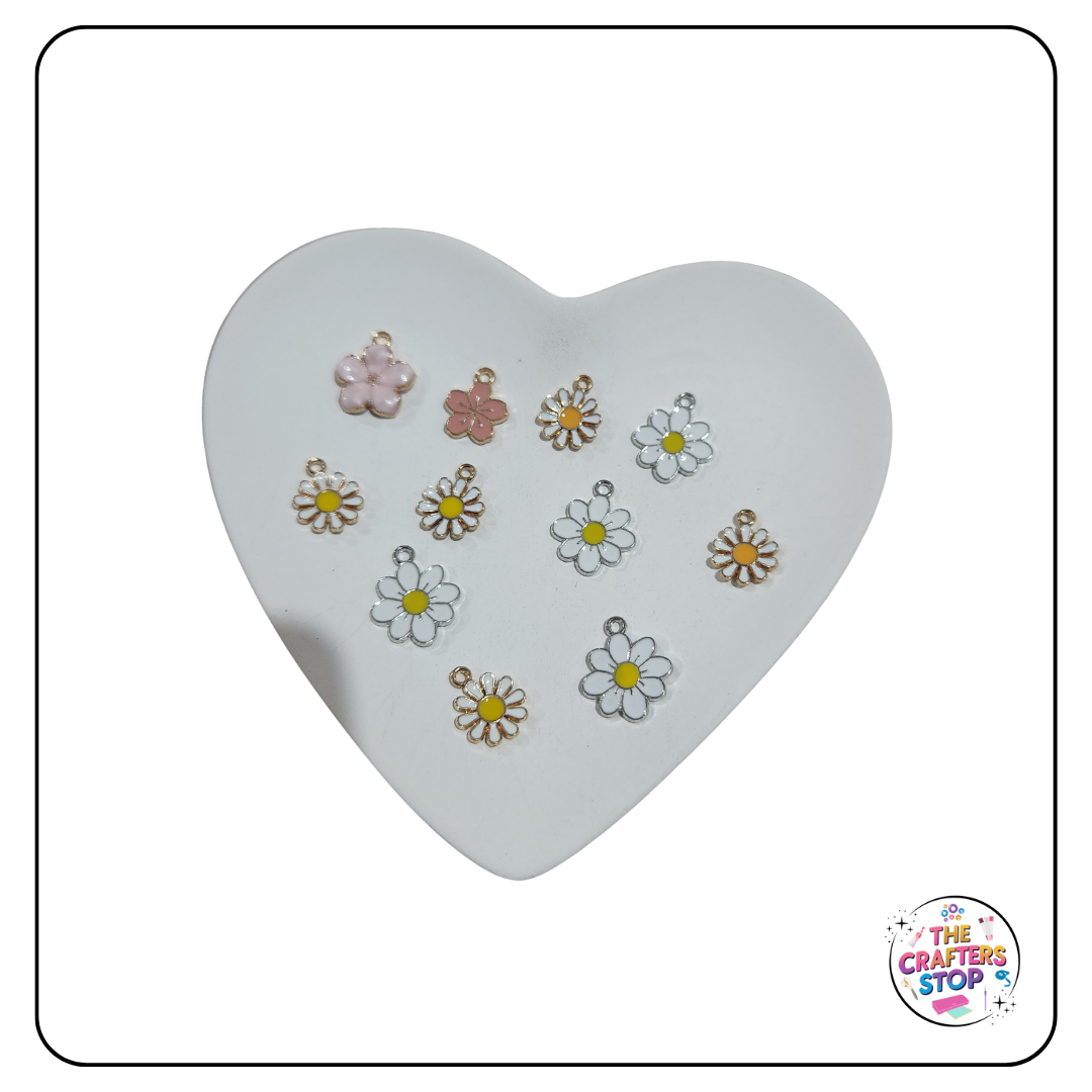 Metal Flower Themed Charms