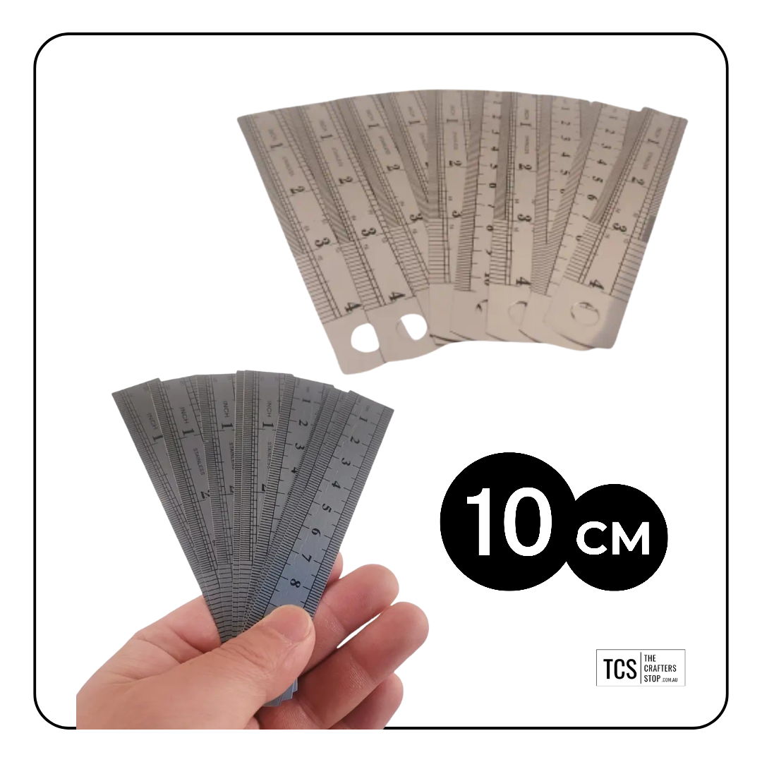 Small Aluminium Metal Ruler (10cm)