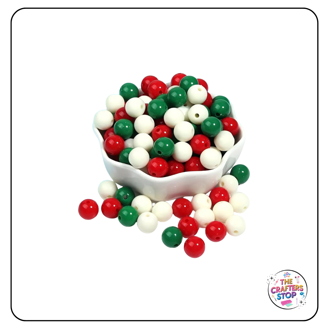 Christmas Acrylic Beads 8mm
