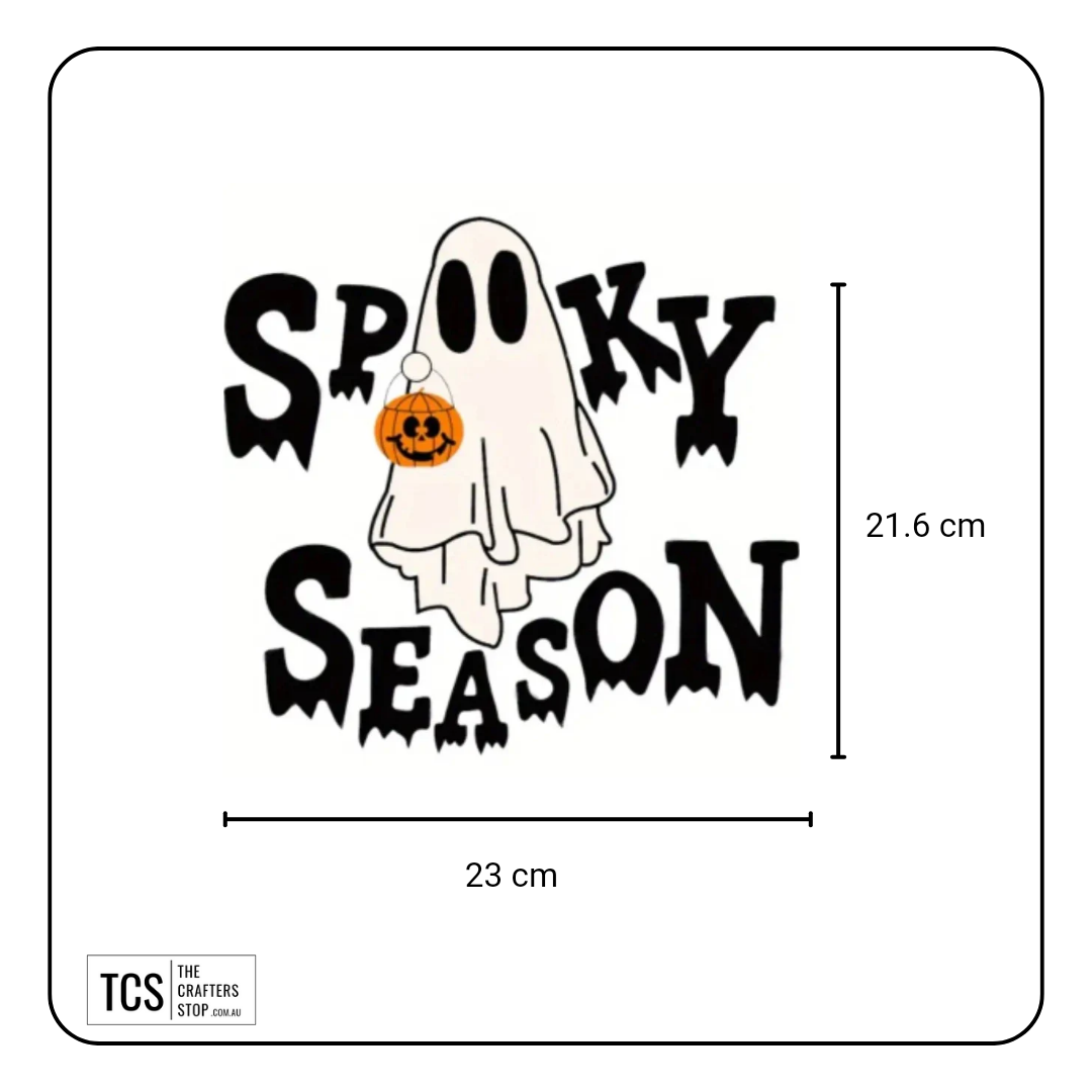 "SPOOKY SEASON" Halloween Theme Ready Made DTF Iron On Transfers