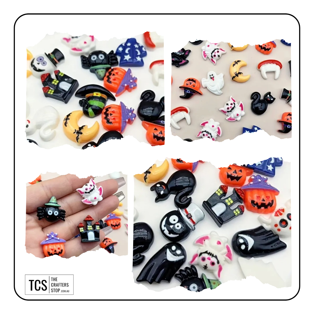 Mixed Halloween Resin Embellishments (X10 or X20)