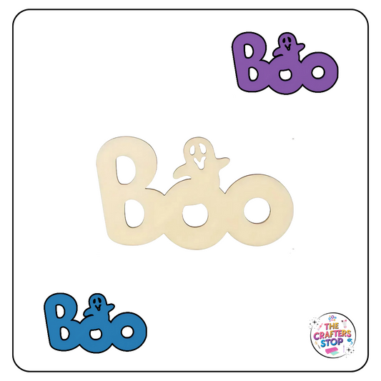 Halloween Wooden Cutout Shapes - Boo