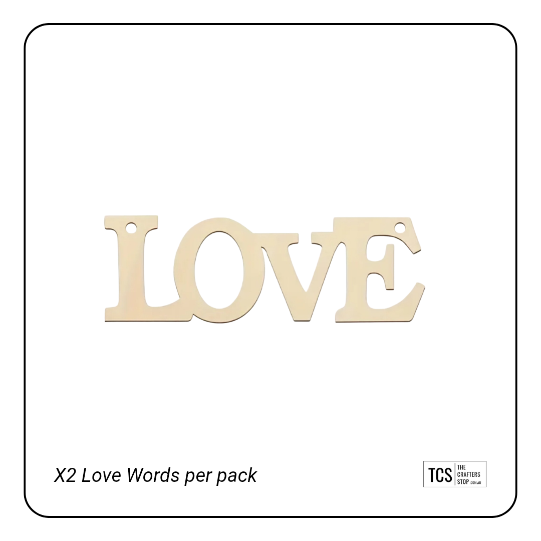 Wooden Love Word Sign