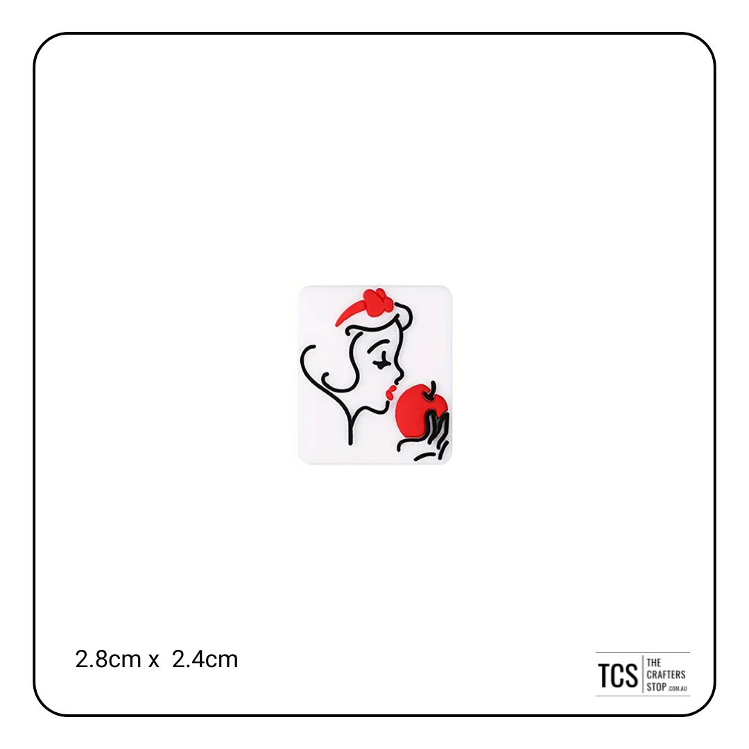 Snow White Apple Focal Beads