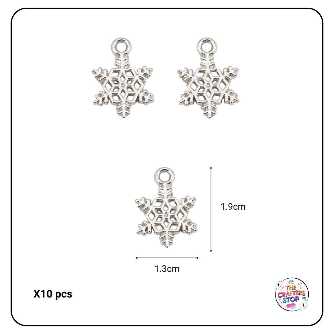 Silver Snowflake Charms