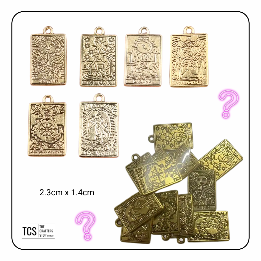 Metal Tarot Charms (Silver/Gold)