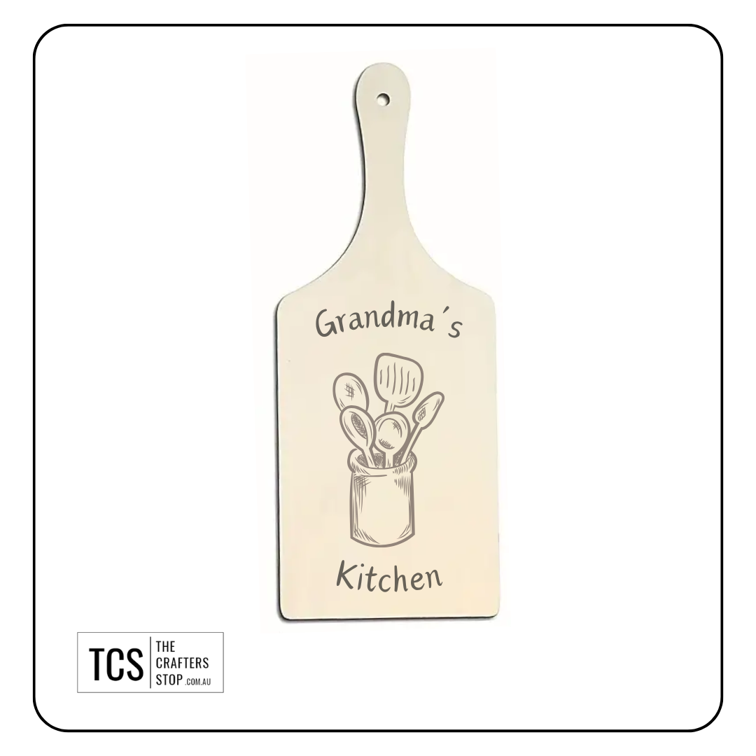 Blank Craft Wooden Paddle Shaped Board