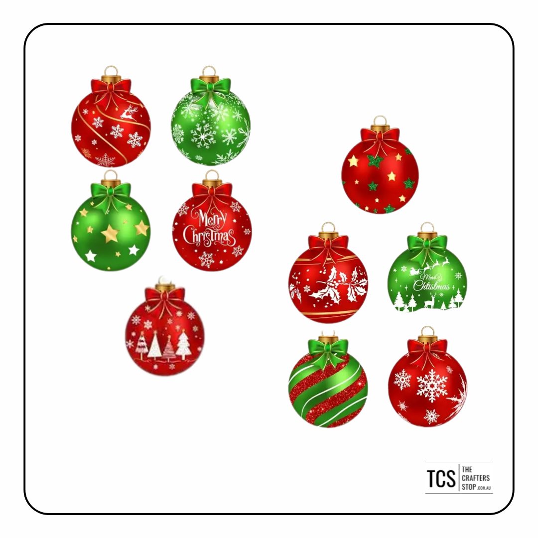 Christmas Bauble/Ornaments Scrapbooking Stickers
