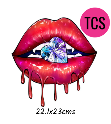 Lip Theme Ready Made Iron On Transfers