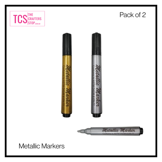 Permanent Metallic Markers - Silver and Gold (2Pk)