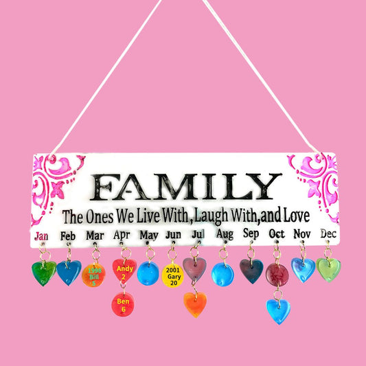Resin Silicone Hanging Family Birthday Mould