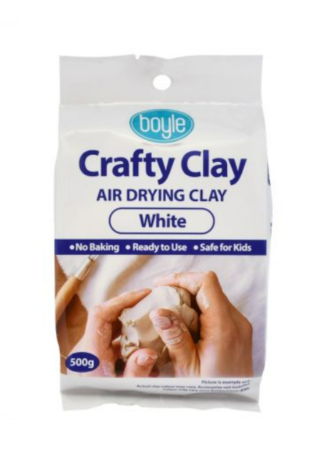 Crafty Air Dry Clay 500g (White/Terracotta)