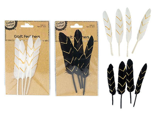 Decorative Tribal Print Craft Feathers