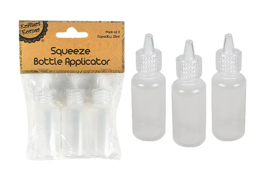 Blank Squeeze Bottle Applicators (3 Pack)