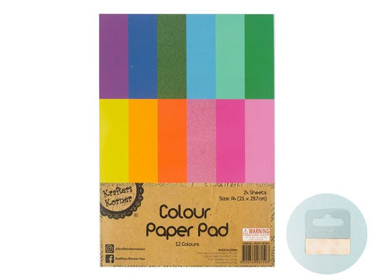 Glitter Colour Paper Pad (A4)