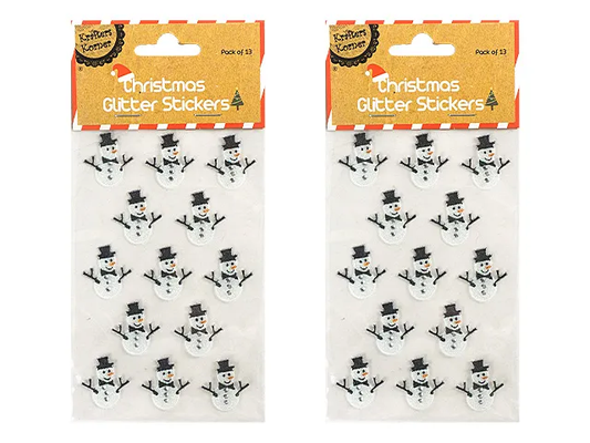 Christmas Snowman Sticker Embellishments