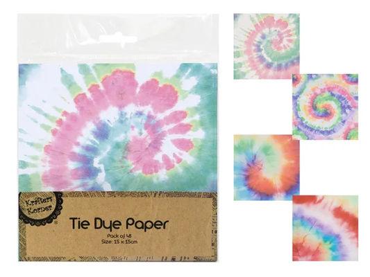 Tie Dye Design Paper Pad 15x15cm