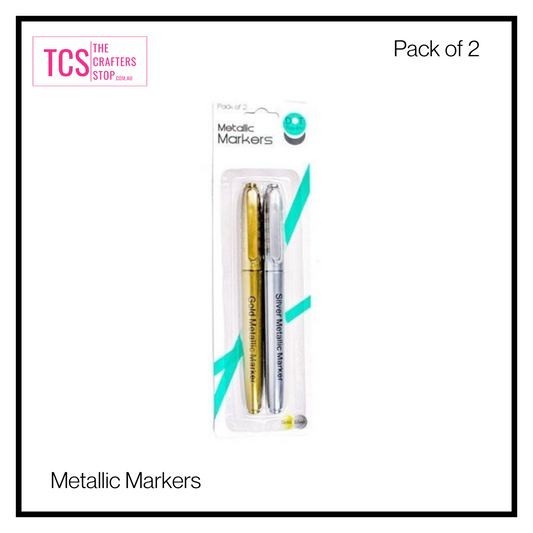Twin Pack Metallic Markers - Gold/Silver