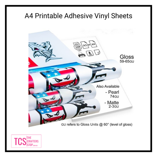 A4 Printable PP Adhesive VINYL Sheets - Inkjet