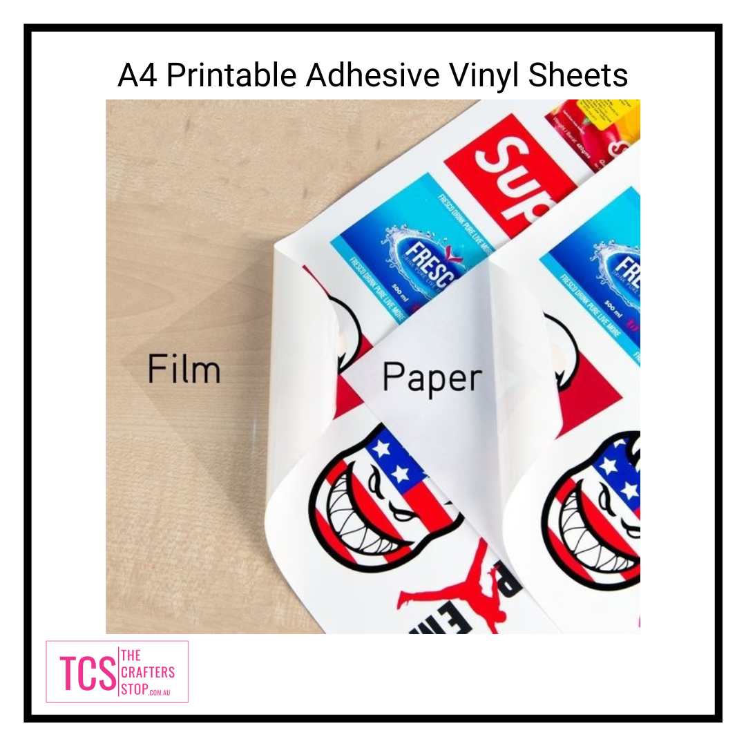 Inkjet Printable Vinyl Sheets for Cricut, Adhesive